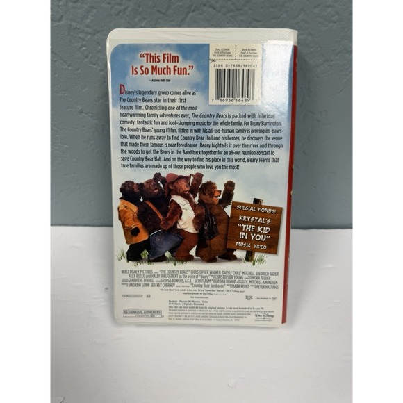 Disney's The Country Bears VHS Movie Clamshell Case - Picture 3 of 3